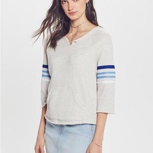 MOTHER Relaxed Gray and Blue Sweatshirt
